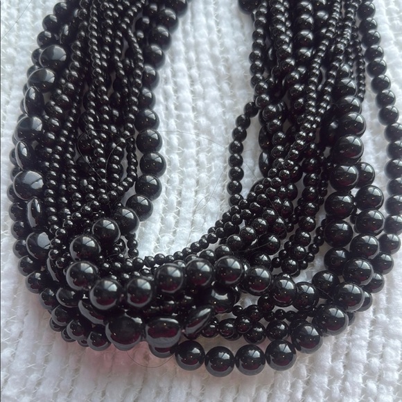 Elegant Black Multi-Strand Necklace - Picture 4 of 5